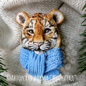 Тигр в шарфе 2d © 